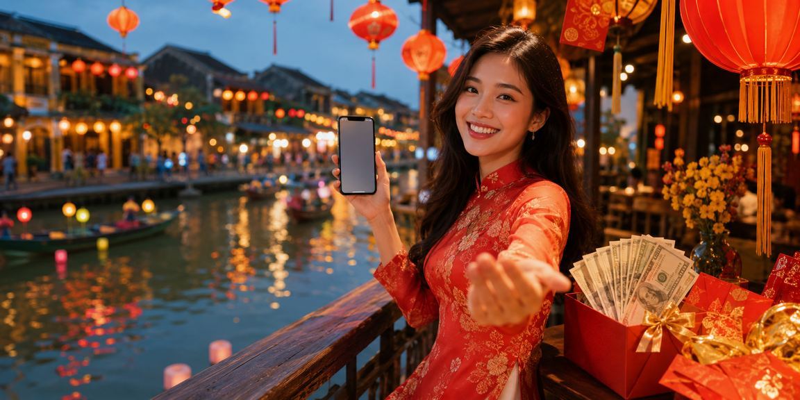 Người chơi tại Hội An thư giãn với cà phê và khám phá trò chơi slot mới trên di động